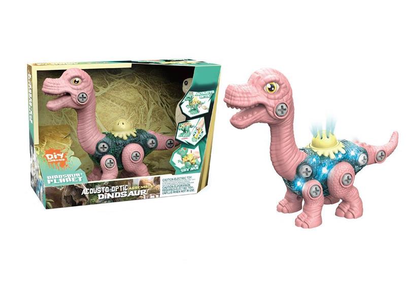 DIY SLIDING DINOSAUR WITH LIGHT AND MUSIC 